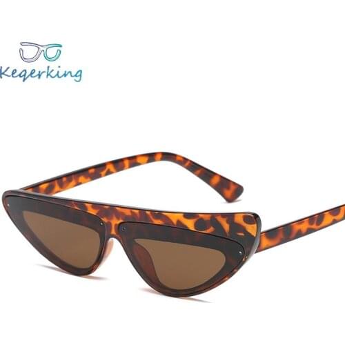 Small Cateye Triangle Cute Sexy Retro Cat Eye Sunglasses Women Small Black White Vintage Cheap Sun Glasses oculos de sol ZA-28