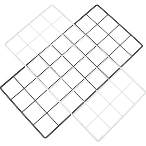 Modern Home Wall Decoration Iron Grid Nordic Art Photo Displaying Frame Party Metal Shelf Mesh Postcards DIY Racks