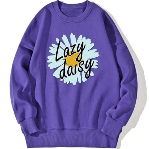 Lazy Daisy Print Mens Sweatshirt Long Sleeve Casual Fleece Hoody Outwear Tops Fashion Retro Pullovers Autumn 2020 New Supoleron