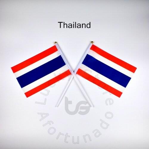 Thailand 14*21cm 10pieces flag banner Hand waving Flag National Flag for meet,Parade,party.Hanging,decoration