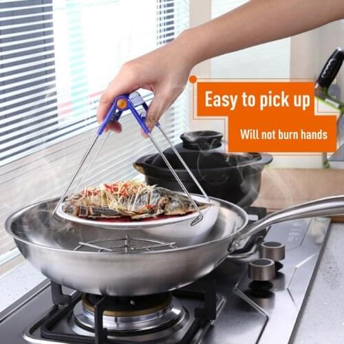 Anti-scalding Gripper Bolded Clips For Hot Plate Bowls Food Pot Microwave Oven Air Fryer Kitchen Accessories Clamp Holder Tong