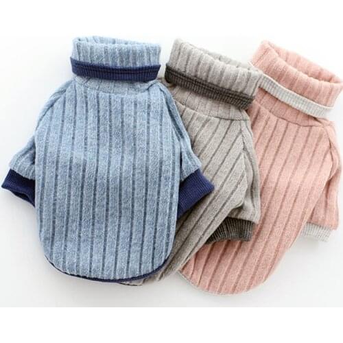 Winter Dog Turtleneck Sweater Clothes Puppy Cat Soft Comfortable Undershirts Jumper Pullover for Small Dog Cat Homewear Costume