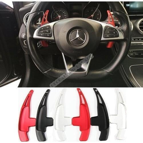 For MERCEDES AMG Shifter Extension Shift Paddle W213 Auto Universal Spoilers Car Antenna Steering Wheel 1 Set Accessories