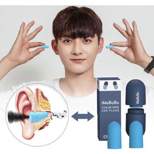 1 Pair Soft Sponge Ear Plugs Tapones Oido Noise Reduction Earplugs Sleep Oordoppen Filter Soundproof Sleeping Earplugs with Case