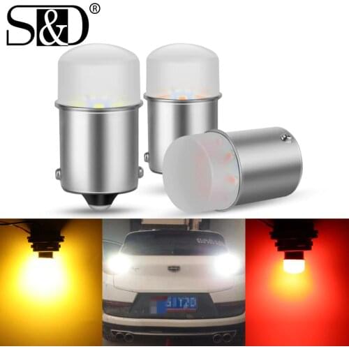 1Pc 1156 BA15S P21W Led Bulbs 1157 BAY15D P21/5W Led Light R5W R10W Car Fog Lights DRL Turn Signal Lamp 12V White Red Yellow