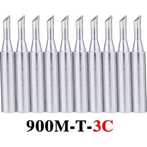 10Pcs/lot 900M-T-3C Lead-free Soldering Tips Welding Head Solder Iron Tips for 936 Soldering Station
