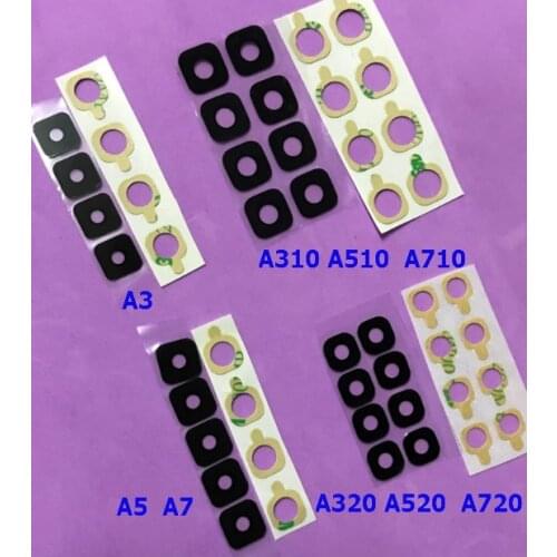 100pcs for samsung galaxy A310 A510 A710 A3 A5 A7 A9 2016 Rear Back Camera Cover Lens Glass with sticker