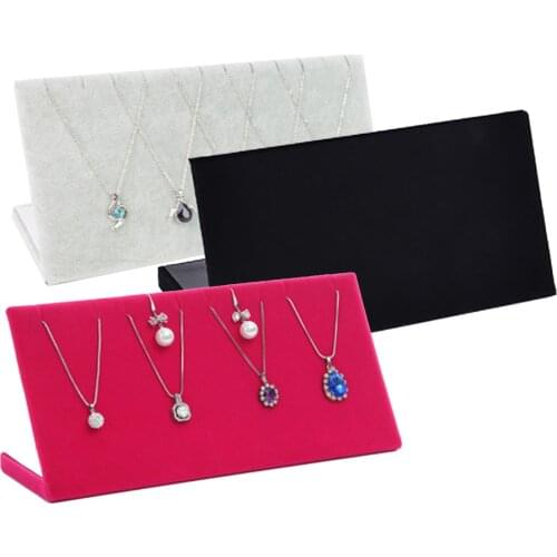 12 Slot Velvet Earring Jewelry Display Organizer Holder 3 Colors L Shape Necklace Pendant Stud Jewelry Storage Showcase Stand