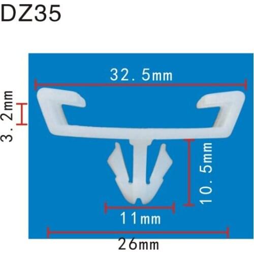15 Pieces Door Trim Clip for VW for Audi White Nylon Top Head Size: 15mmx32.5mm