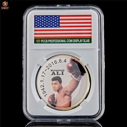 2016 WBC World Boxing Champion Superstar Muhammad Ali Gold Plated Token Commemorative Coin W/PCCB