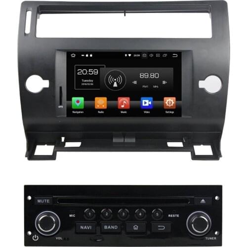 7" Android 8.0 Car Radio DVD Stereo Multimedia for Citroen C4 2005-2011 4GB RAM GPS Bluetooth WIFI USB DVR Mirror-link 32GB ROM