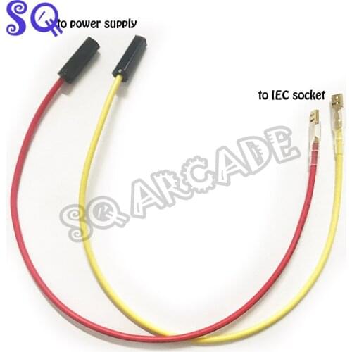 Power supply to IEC socket cable 100pcs/lot