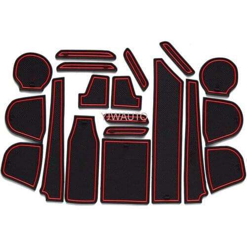 Door Slot Mat for Honda Greiz Gate Groove Cushion Car Door Rubber Cup Holder Mats Anti-slip Carpets Position