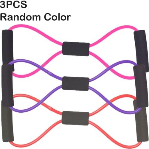 Resistance Bands Figure 8 Yoga Resistance Band Stretch Fitness Band with Thickened Elastic Tube for Home Workout Muscle Training