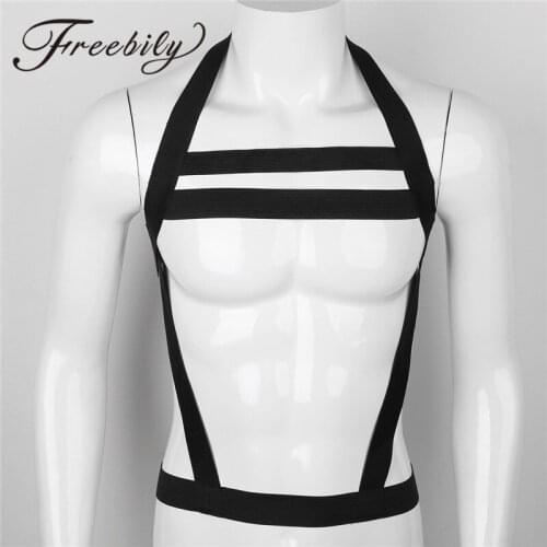 FREEBILY Men Lingerie Body Chest Harness Men Sexy Gay Harness Bondage Belt Arnes Hombre Restraint Costume Slave Strap Adult Game