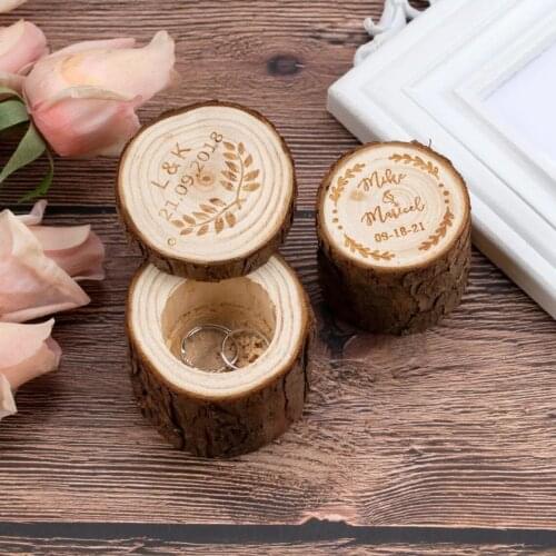 Custom Engagement Bearer Box,Proposal Ring Holder,Personalized Wedding Ring Box,Wedding Ceremony Decor Gifts,Rustic Wood Box