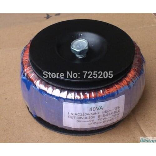 IWISTAO Toroidal Transformer 40W HIFI AudioTube Pre-amplifier Dedicated 9 V /2A AC 30V-0-30V / 0.2A Pure Copper Amp DIY