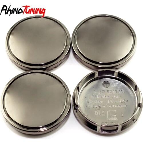 4Pcs 56mm Rim Center Cover Car Accessories For #1J0601171 Styling New Product Chrome Black