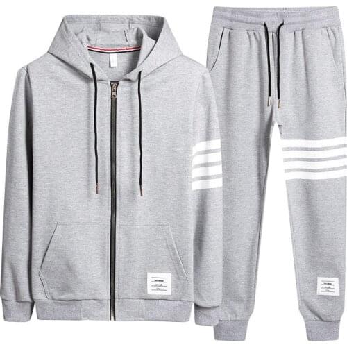 2021 New Fall Men Sets Pants Mens Clothing Sweatsuit Cardigan Fashion Hoodies Clothes Sportswear Sweatpants Tracksuits