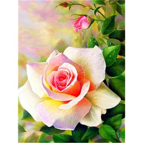 Flower DIY 11CT Embroidery Cross Stitch Kits Craft Needlework Set Cotton Thread Printed Canvas Home Decoration Dropshipping