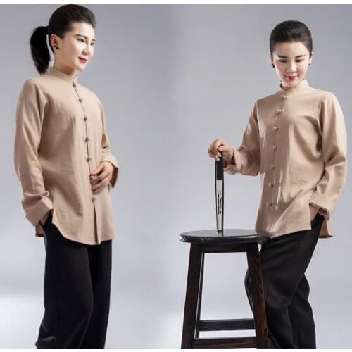 2021 new style Unisex kung fu tai chi uniform traditional Chinese clothing Summer wus hu uniform gray brown Free shipping