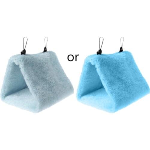 2021 New Pet Parrot Hammock Bird Hanging Bed House Plush Winter Warm Cage Nest Tent