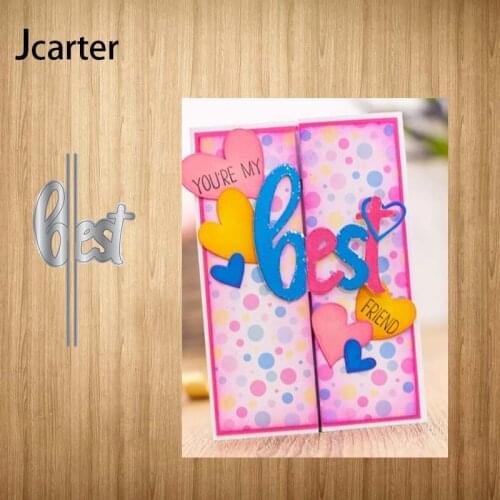 2021 New Arrival Metal Cutting Dies Best Letters Craft Handmade Knife Mould Blade Punch Stencils Dies Cut for Scrapbooking Model