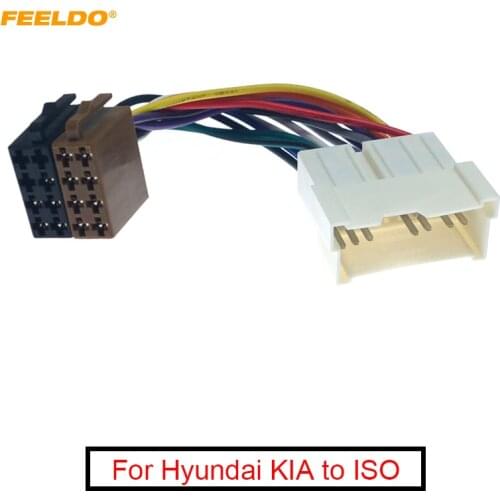 8Pcs Car Stereo Audio Conversion Wire Plug Adapter For Hyundai KIA to ISO CD Radio Wiring Harness Original Head Units Cable