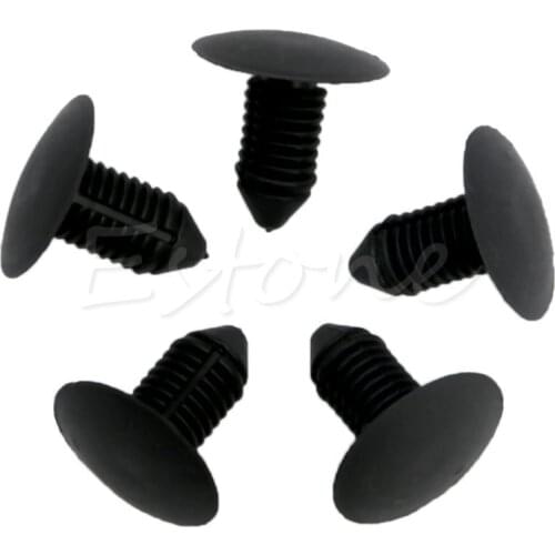 20 x Car Bumper Plastic Rivets 10mm Hole Black Fasteners for Ford New 1XCF