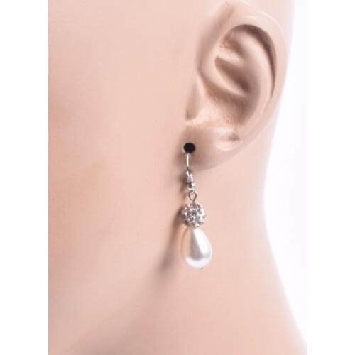 Simple fashion pearl earrings with white pearl earrings for women/girls party gifts