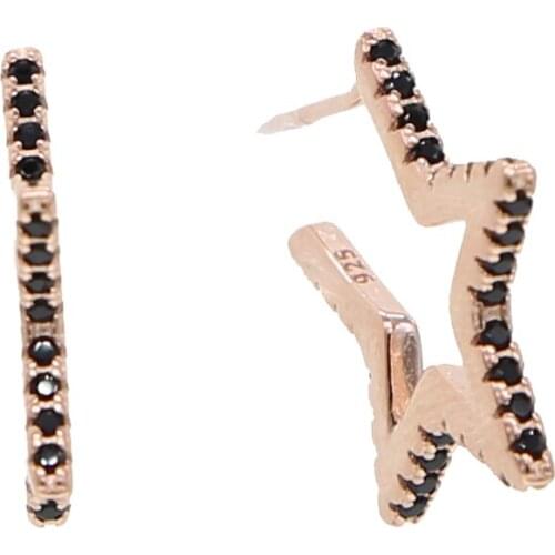 Hollow star stud earring 925 sterling silver jewelry drop shipping 2019 christmas gift