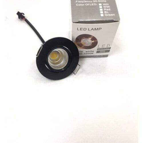 5pcs/lot Ceiling Lamp Luminarias Para black frame Downlight Light Cob Ceiling Spot 3w 85-265v Recessed Lights Indoor Lighting