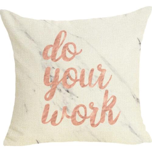 Vintage Square Cotton Linen Pillow Case Waist Throw Cushion Home Pillow Case Cover