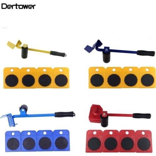 High Quality 5pcs Furniture Moving Tool Move Things Carry Heavy Objects Durable Transport Shifter Wheel Slider Remover Roller