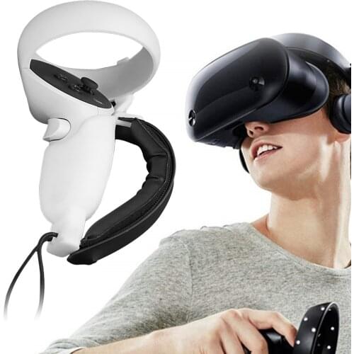 Adjustable Handle Protective Sleeve For Oculus Ques 2 VR Touch Controller Silicone Grip Cover Hand Strap Thumb Caps Accessories