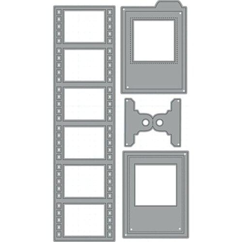 ZENRA Film Photo Folder Frame Steel Metal Cutting Die Stencils Knife Mould For DIY Paper Card Making Decorative Scrapbook