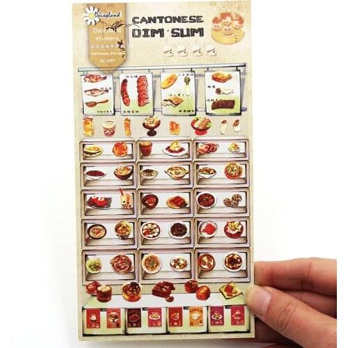 1PCS New Creative DIY Snack Shop Cute Stationery Sticker Diary Planner Journal Note Diary Paper Scrapbooking Albums PhotoTag