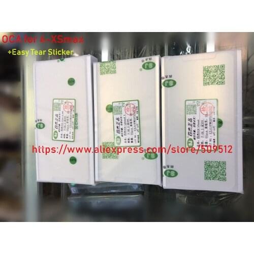 50pcs/lot Original OCA Optical Clear Adhesive for iPhone XSmax XS XR X 8 8 plus 7 6s 6 plus 5 4s OCA Glue Touch Glass Lens Film