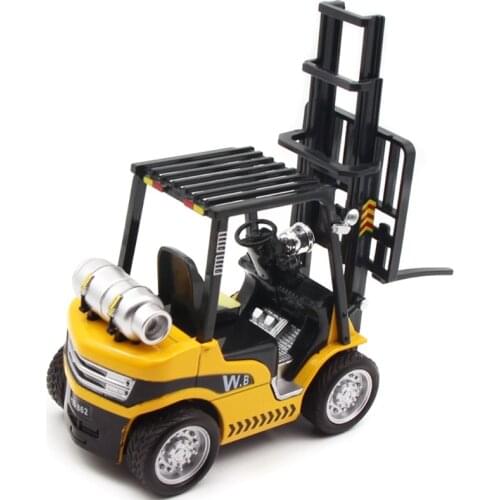 A2UB Kids Boys Girls Gift 1:24 Scale Forklift Toys High Detail Alloy Construction Vehicles Model Toy For Kids Forklift