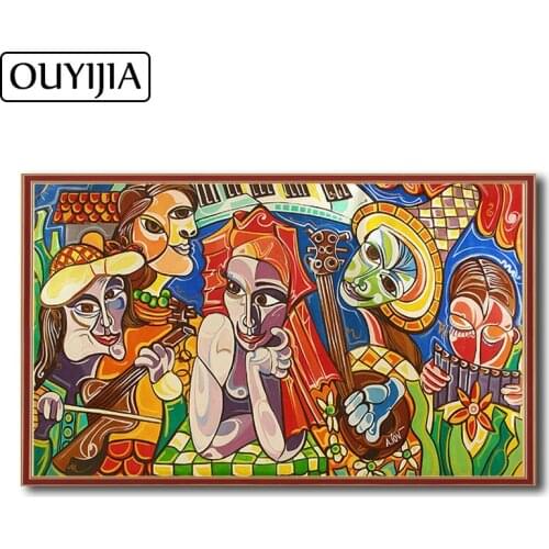 5D DIY Picasso Abstract Character Oil Diamond Painting Rhinestone Picture Mosaic Embroidery Home Decoration Gift