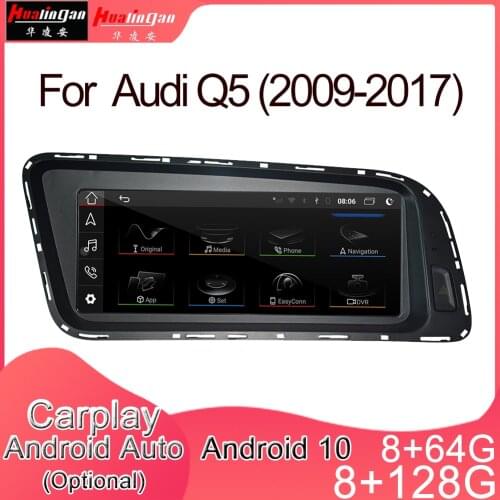 Android 10 Car Multimedia DVD Stereo Radio Player GPS Navigation Carplay Auto for Audi Q5(2009-2017) 2din 3G system
