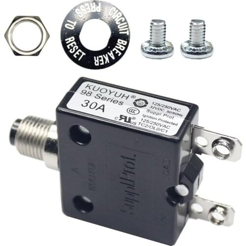 KUOYUH 98 30A Circuit breakers of Micro Thermal Protector with Screw PIN