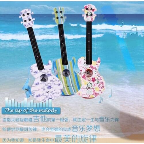 Childrens Toys Simulation Instrument Puzzle Four String Guitar Can Play Music Male Girl A Birthday Present 2021