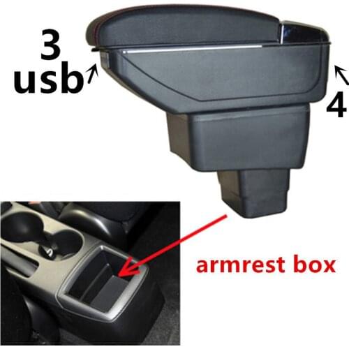 For mazda2 Demio mod sckatic armrest box central Store content box with cup holder ashtray USB cx 3 armrests box cx3