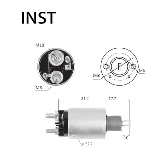 ELECTROMAGNETIC SWTICH SOLENOID FOR 12V 2.2KW F042011149 35640840 K01246 481 K01246