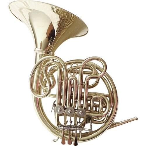 F/Bb French Horn with Case Mouthpiece Three valves Divided Bell Double row French horn Musical instruments