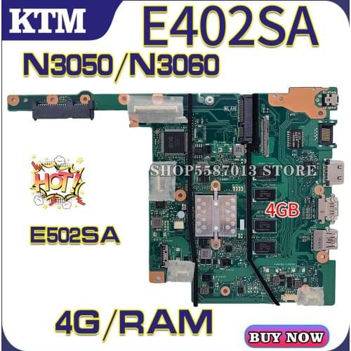 For ASUS E402S E502S R417S E502SA E402SA laptop motherboard mainboard test OK N3050/N3060 cpu 4GB RAM