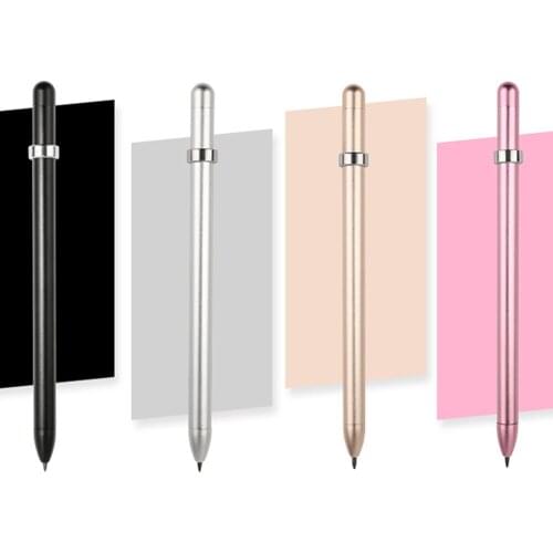 Metal Mechanical Pencils 2.0 mm 2B Lead Holder Drafting Drawing Pencil Set with 12 Pieces Leads Writing School Gifts Stationery