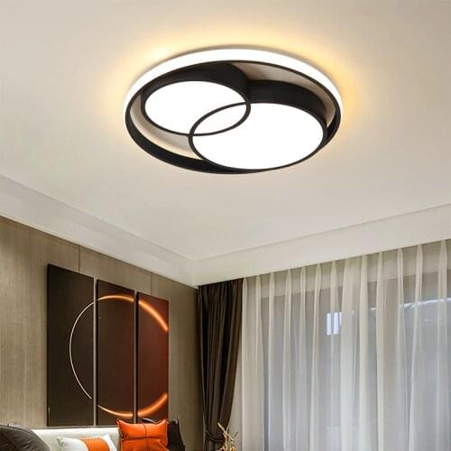 Minimalism modern LED ceiling lights led plafond black/white ceiling lamp for living room light dining bedroom lampara techo