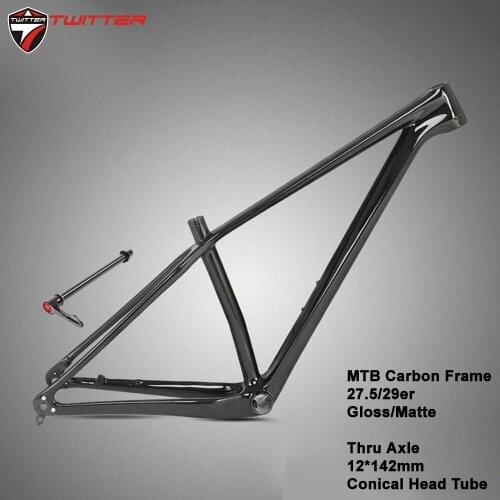 MTB XC M5 Matte Gloss Black T900 Carbon Bike Frame 27.5 29er Thru Axle 12x142 QR 100x135 Disc Brake Mounting Bicycle